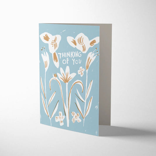 Thinking of You Lilies Card with Kraft Envelope