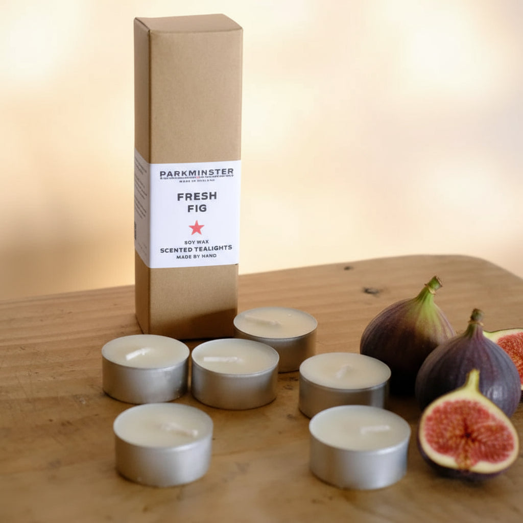 Fresh Fig Soy Wax Tealights, Handmade in Cornwall, Eco-friendly & Vegan