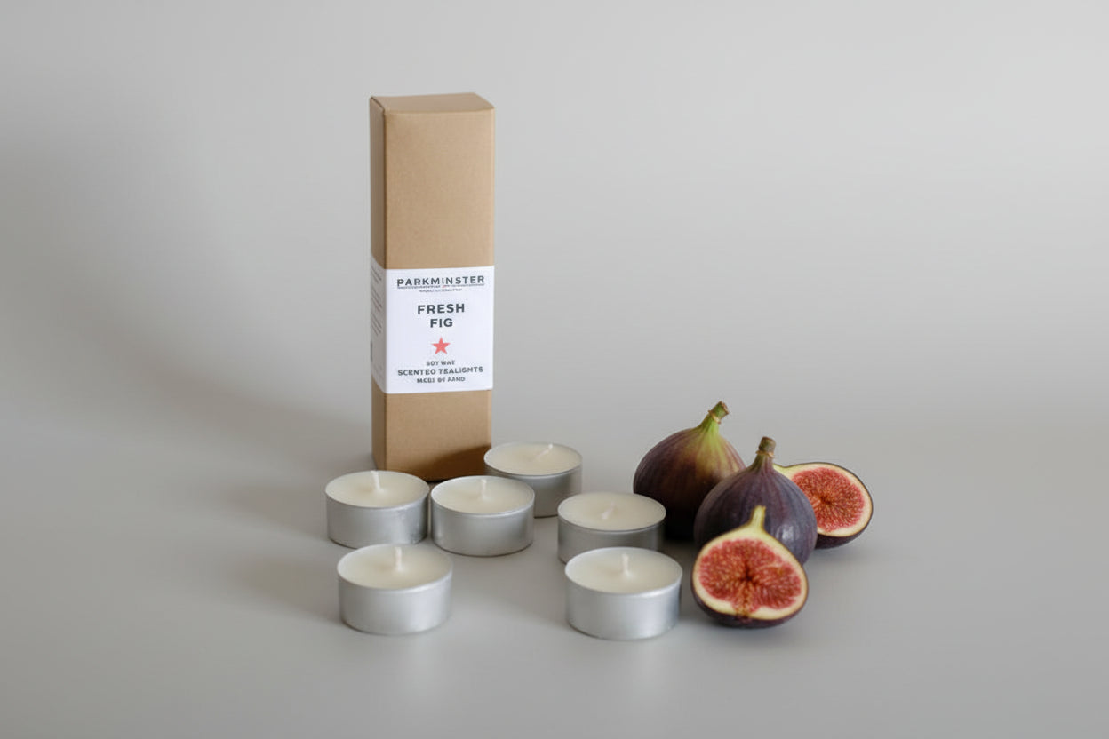 Fresh Fig Soy Wax Tealights, Handmade in Cornwall, Eco-friendly & Vegan