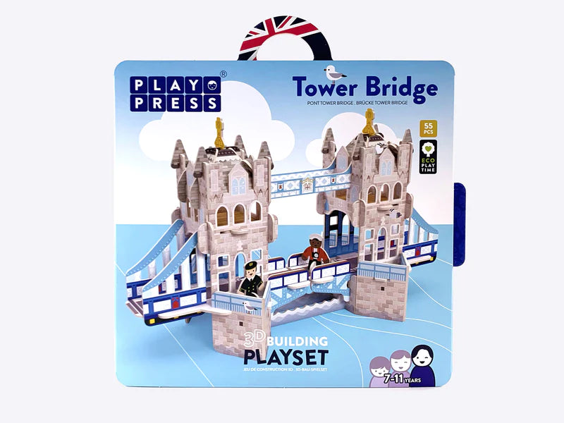 Assembled Tower Bridge Pop-Out Playset, close-up details