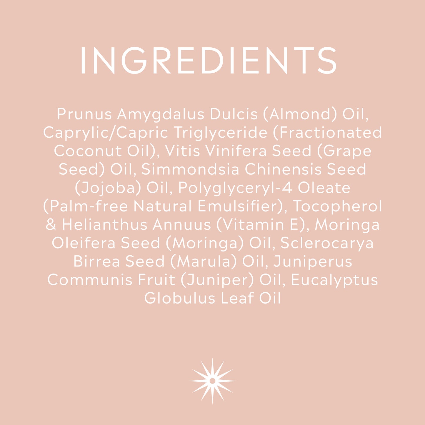 Steam Room eucalyptus juniper oil used for massage, bath, and daily skin hydration. Ingredient list.