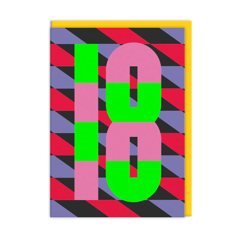 Sustainably sourced 18th birthday card by Tim Sanders, UK made