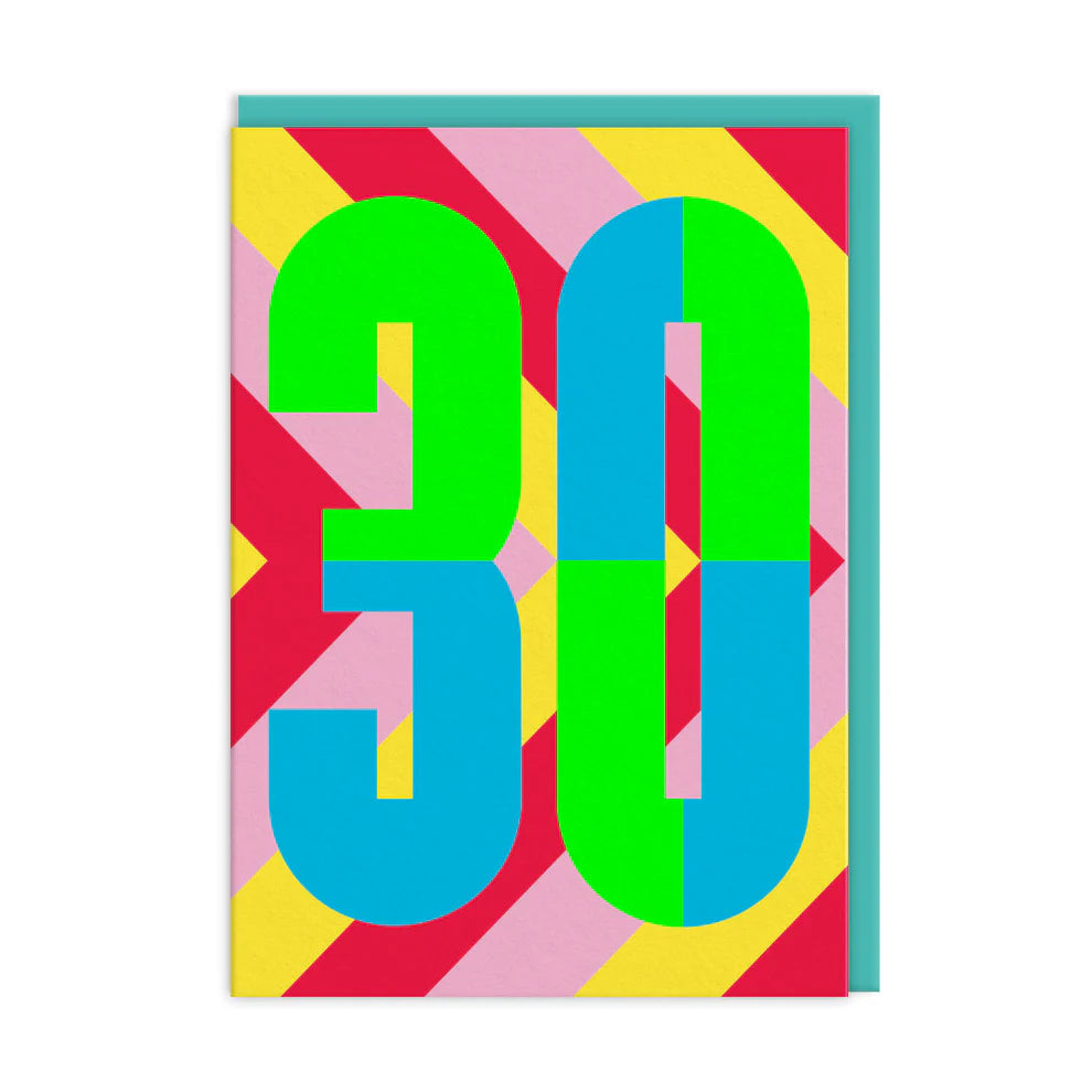 Eco-friendly 30th Birthday Card by Tim Sanders, sustainably sourced and UK made