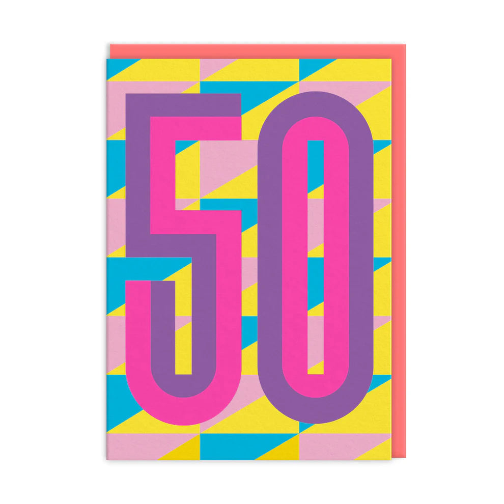 Tim Sanders 50th Birthday Card, unique design, UK made