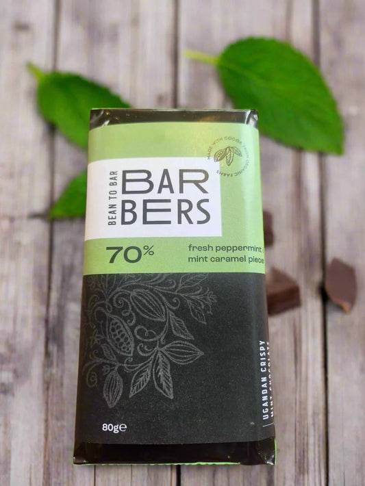 Ugandan Crispy Mint Chocolate 70% Bar