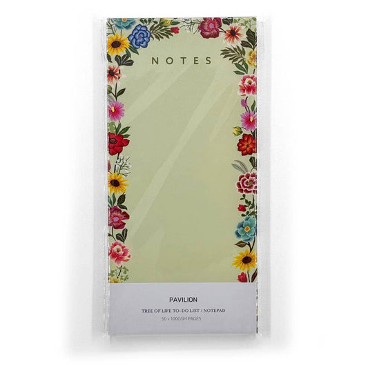 Close up of the botanical illustration on the Tree of Life notepad