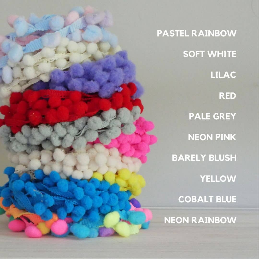 Overhead view of Pom Pom Star Fairy Lights