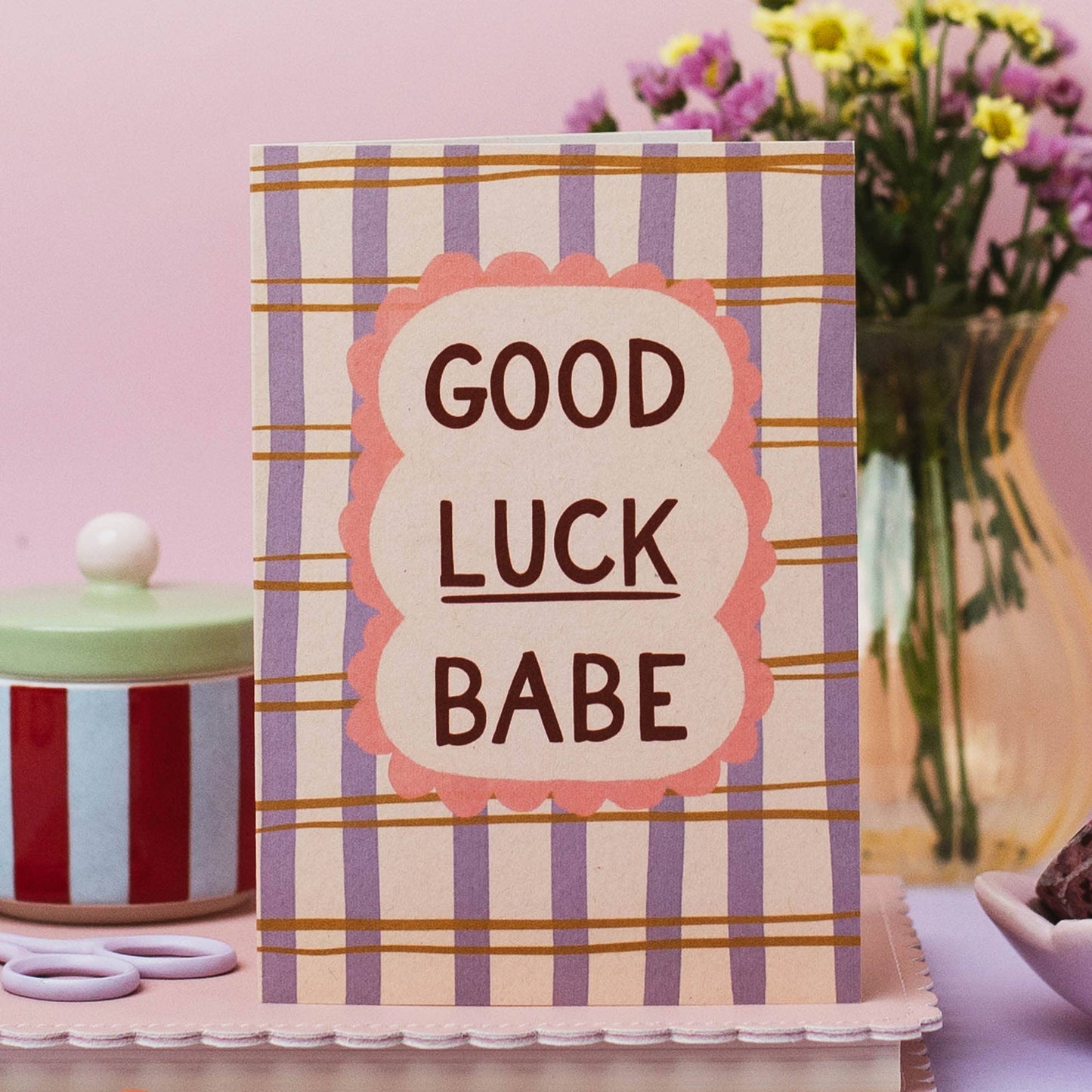 Plastic-free packaged good luck card made in the UK
