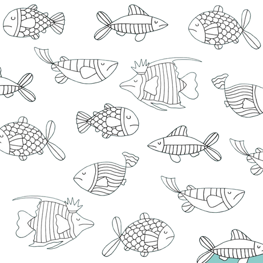 Open Ocean Colouring Book showing intricate mermaid illustration