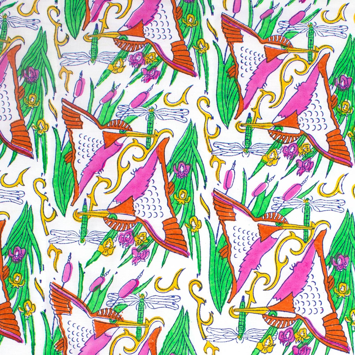 Indian Block Printed Pouches 'Kingfisher'