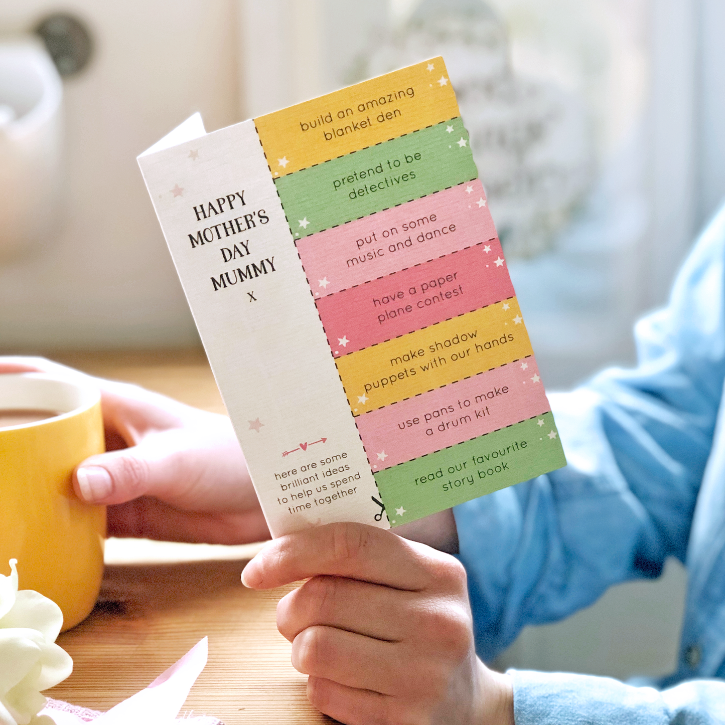 Mother's Day Activity Ideas Coupon Card