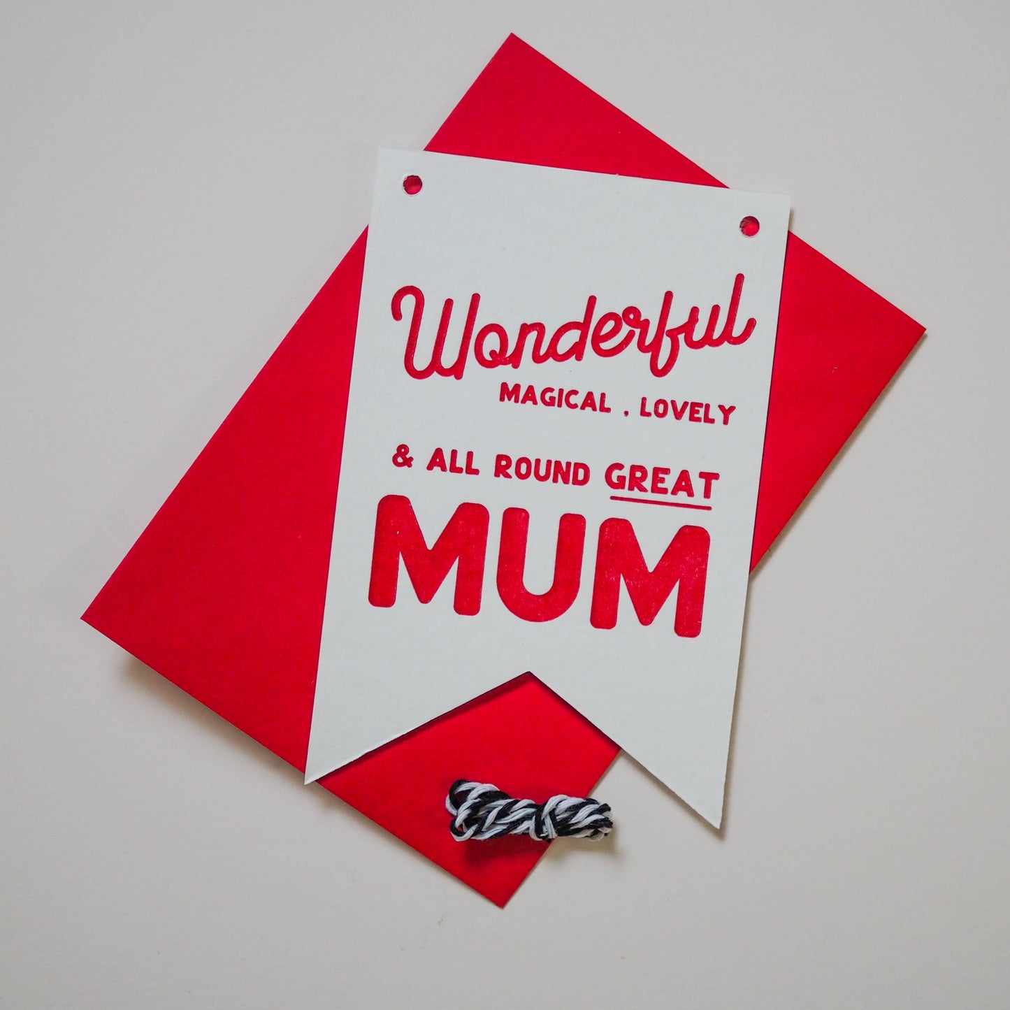 Eco-friendly packaging for Mum greeting card