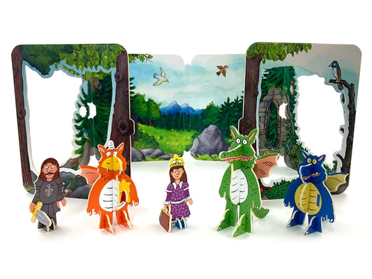 Close-up of Zog Pop-Out Playset characters