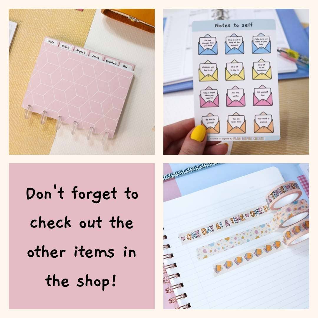 Sustainable stationery to do list pad for self-care and organisation