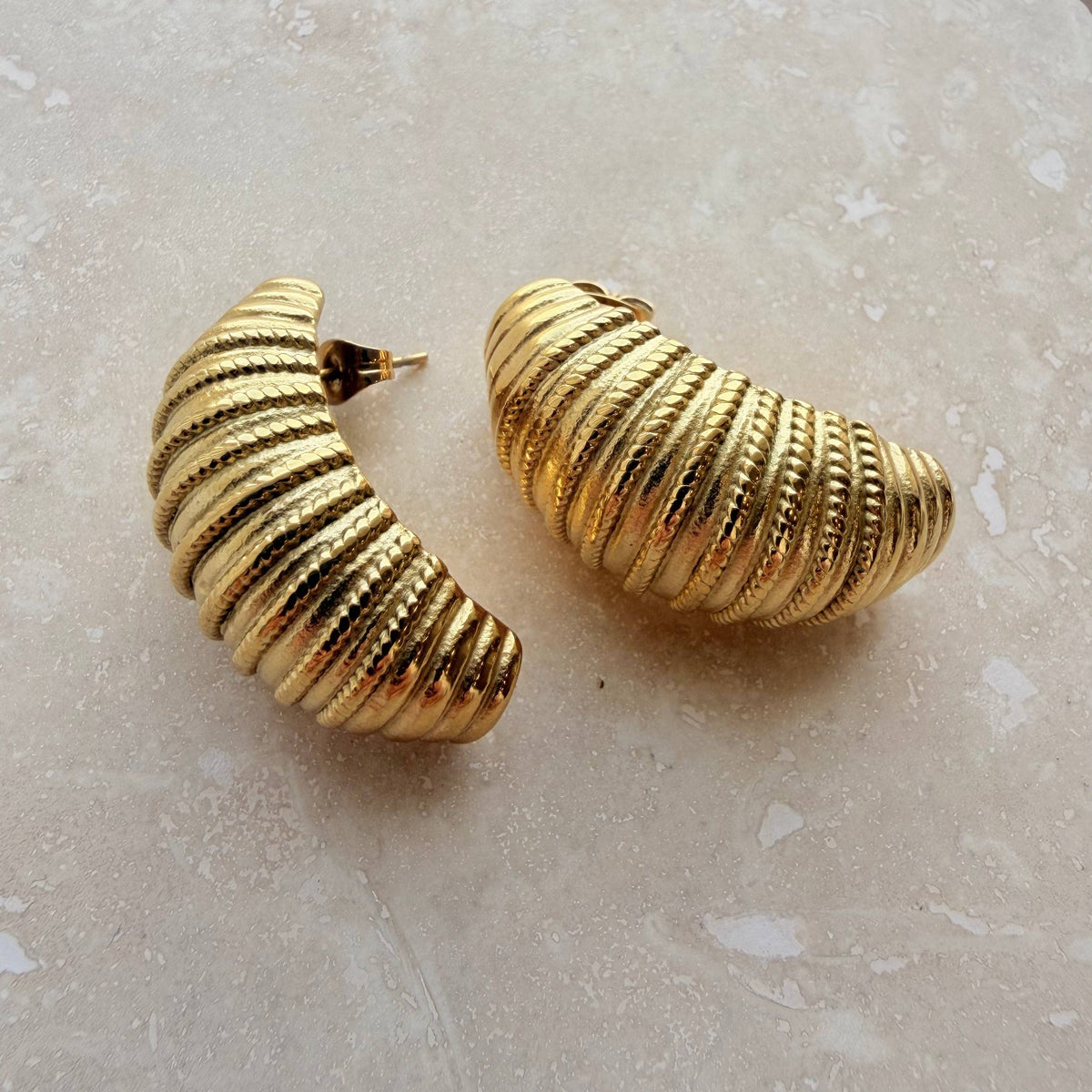 Tarnish Resistant Gold Stud Earrings for Sensitive Ears