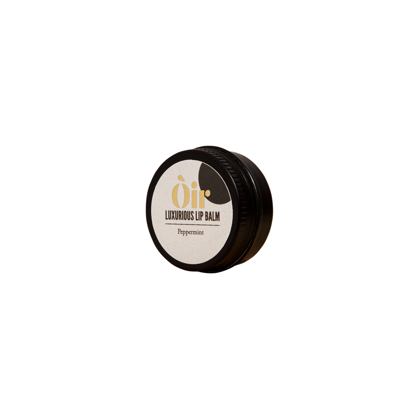 Eco-friendly peppermint lip balm with hint of cocoa and vanilla, plastic-free packaging