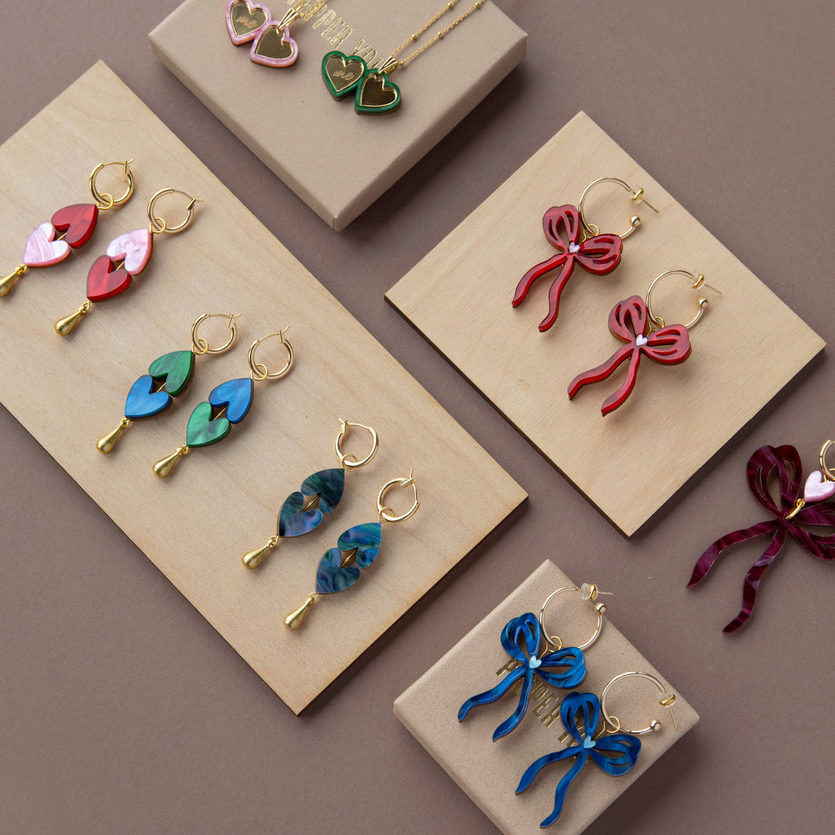 Eco-conscious heart earrings for women
