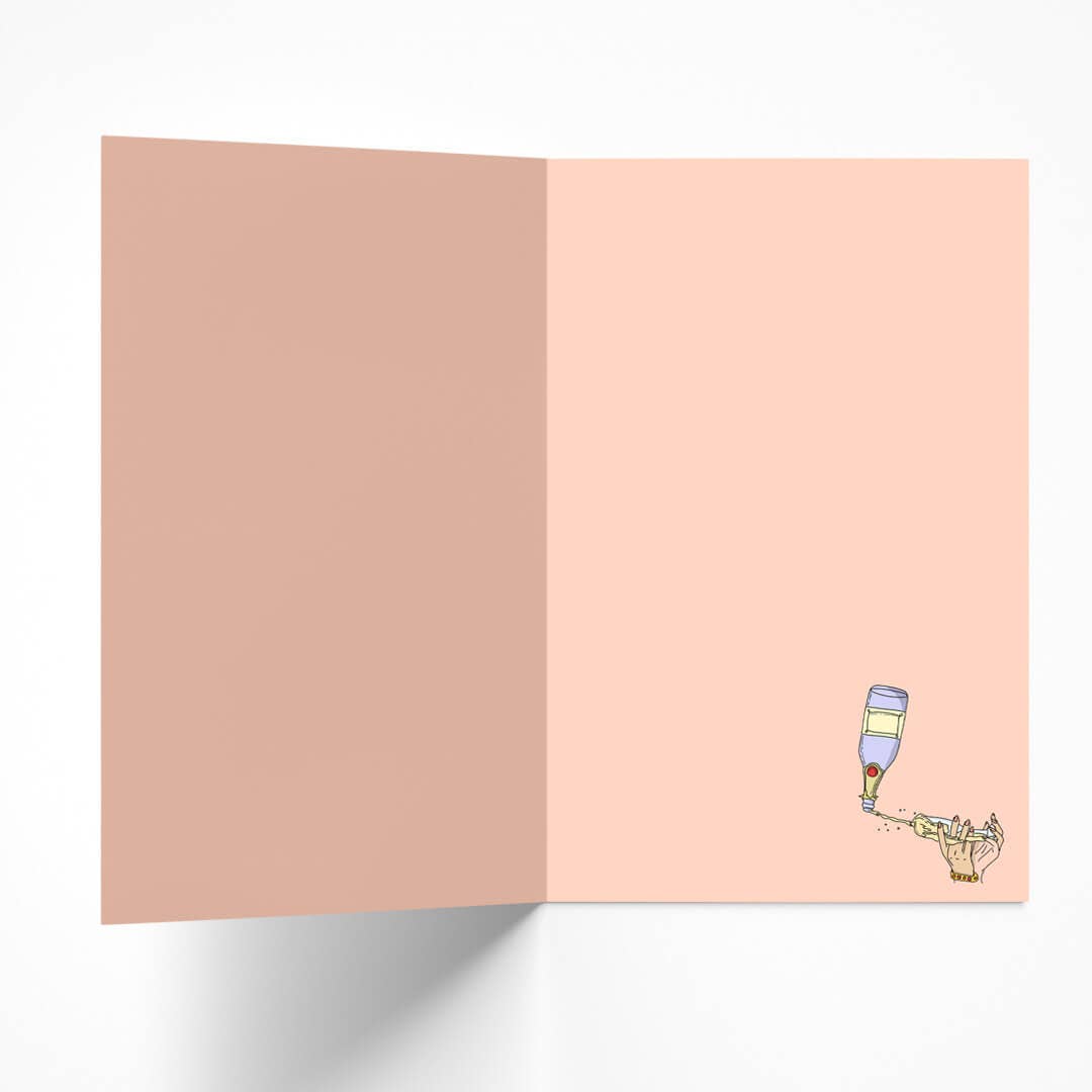 Eco-friendly Pop Pop Fizz greeting card with recycled Kraft envelope