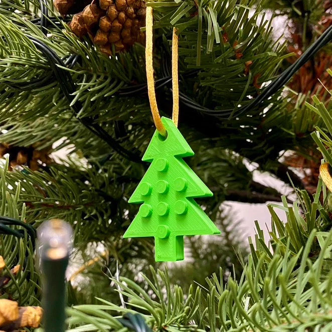 Collection of eco tiny brick compatible Christmas decorations