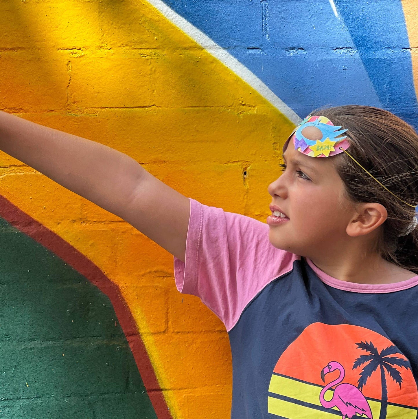 Children can use the mask base & cut-outs to embellish their masks and create their favourite superhero mask. Colour in your mask & accessories, attaching them with the glue dots, then it's time to show family & friends your special powers!