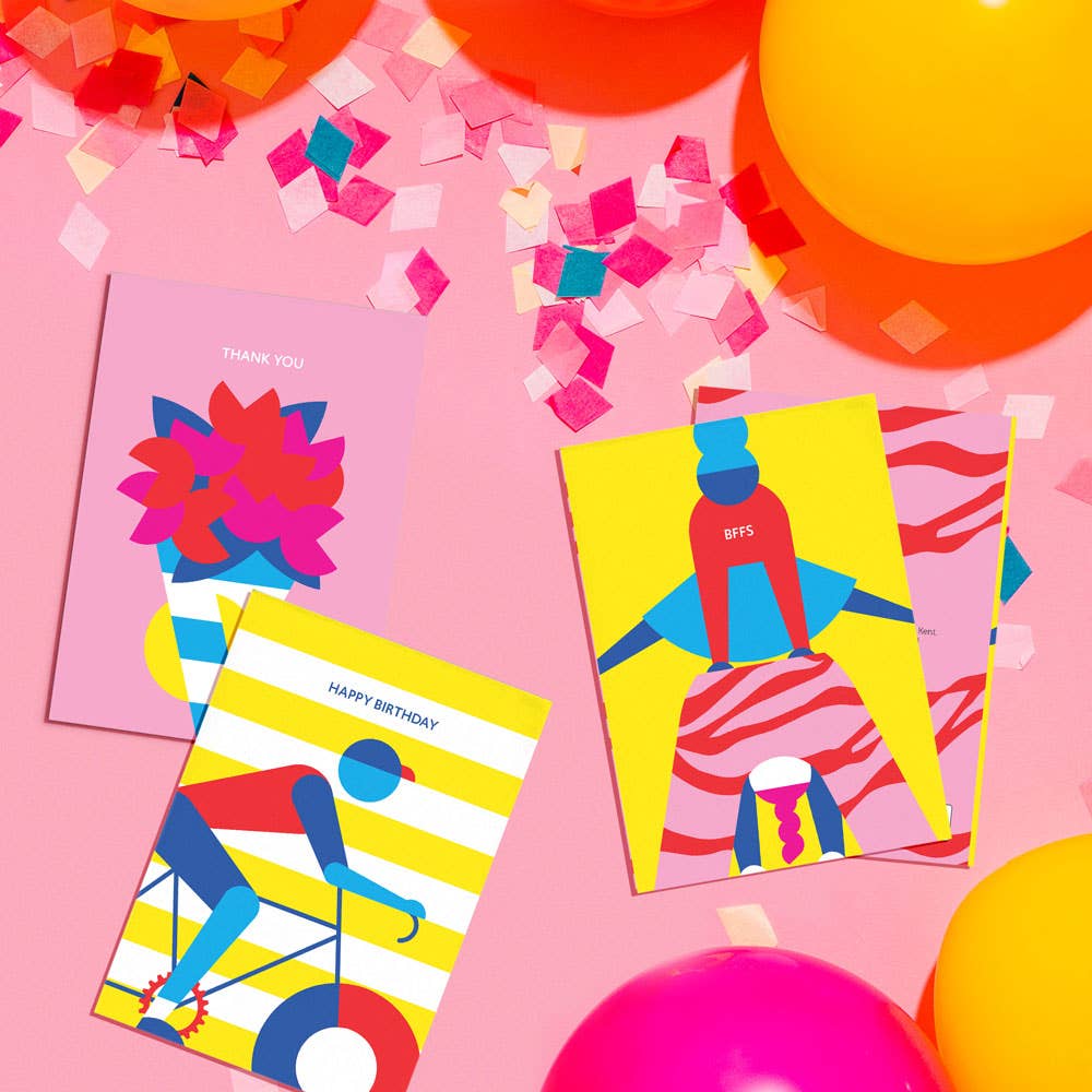 Close-up of sustainably sourced 'Best Friends' card design