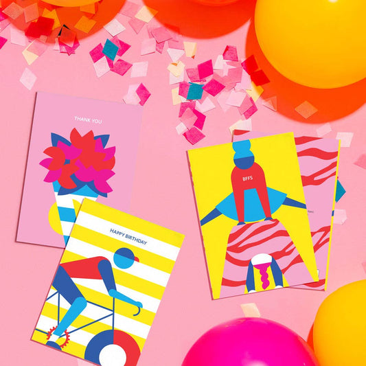 Close-up of sustainably sourced 'Best Friends' card design