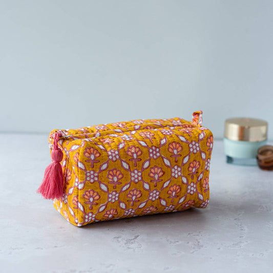 Interior view of Nectar Petal makeup bag showing waterproof lining