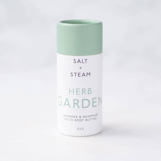 Plastic-free Lavender & Rosemary Solid Body Butter for dry skin