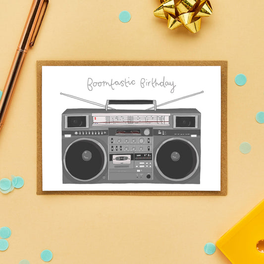 Boomtastic Birthday Card and Kraft Envelope