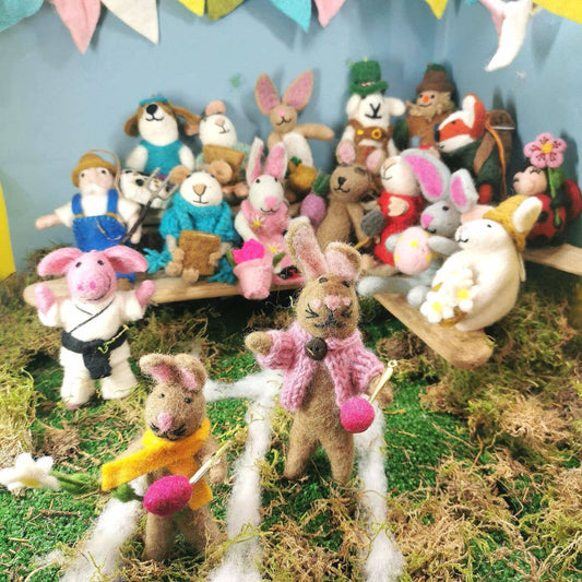Blossom the Bunny felt decoration alongside other Easter characters, showcasing range