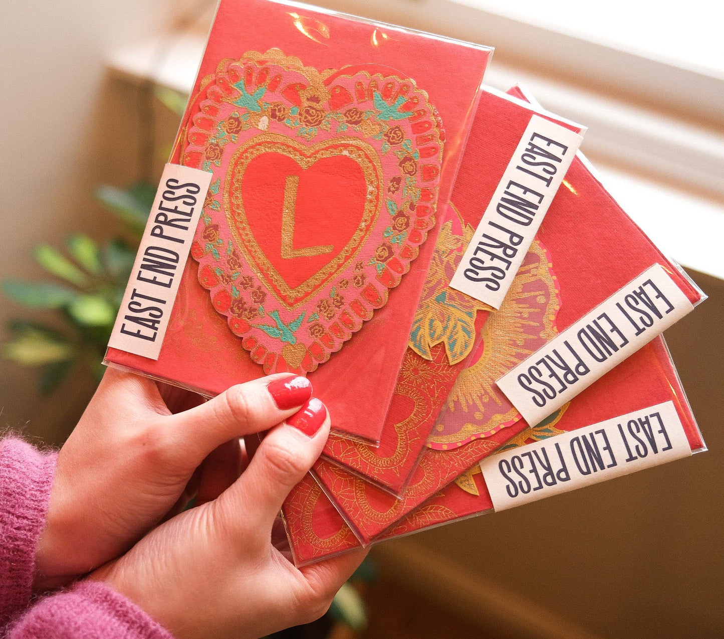 Love Concertina Greeting Card in packaging