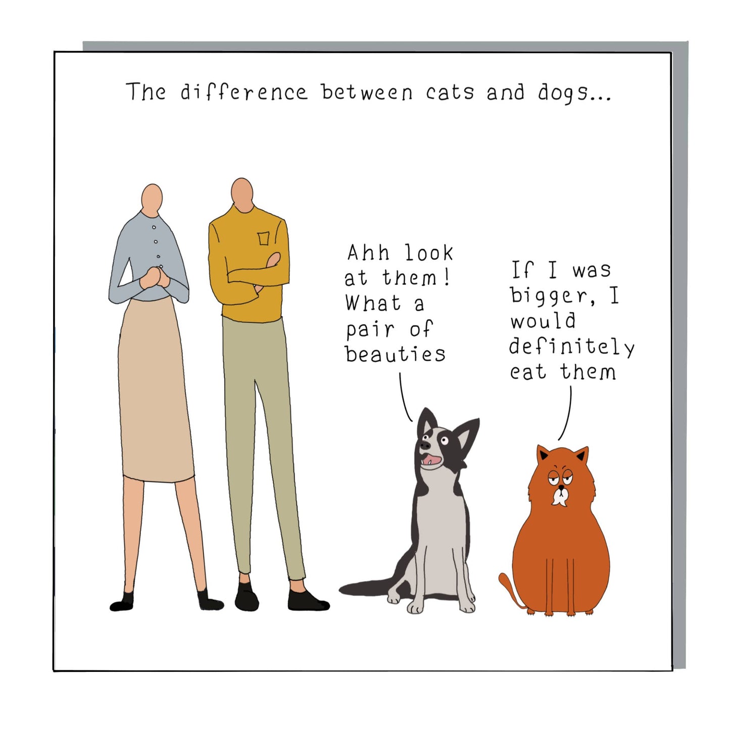 Humorous birthday card printed on 300gsm card with recycled envelope and biodegradable sleeve