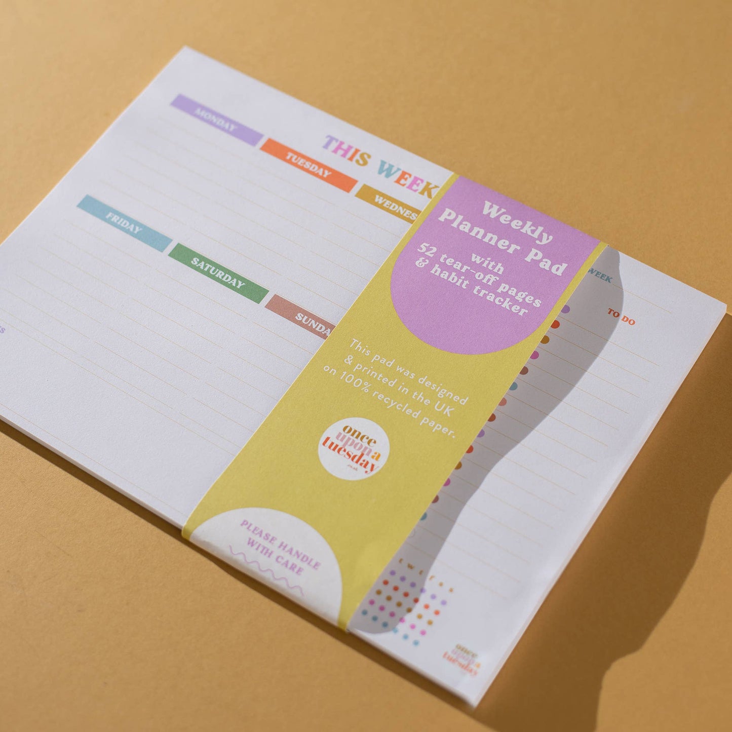 A4 Weekly Planner Pad with Habit Tracker | You Got This. A4 This Week's Plan and To do list pad on 100% recycled paper.