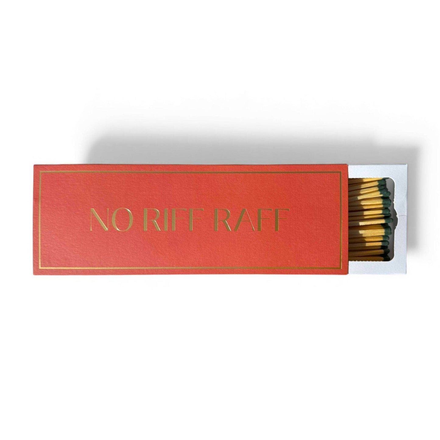 No Riff Raff luxury extra long matches in a stylish matchbox