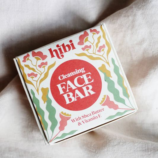 Solid creamy cleanser bar with natural ingredients