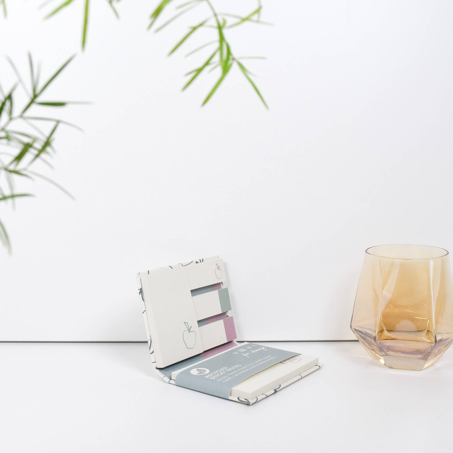 Sustainable pastel sticky notes by Vent for Change, biodegradable apple paper, supports global education