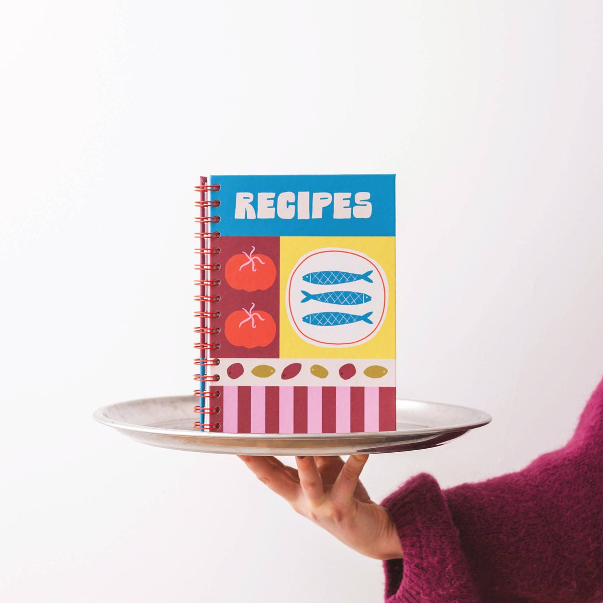 Dolce Vita A5 Hardback Recipe Journal lying flat