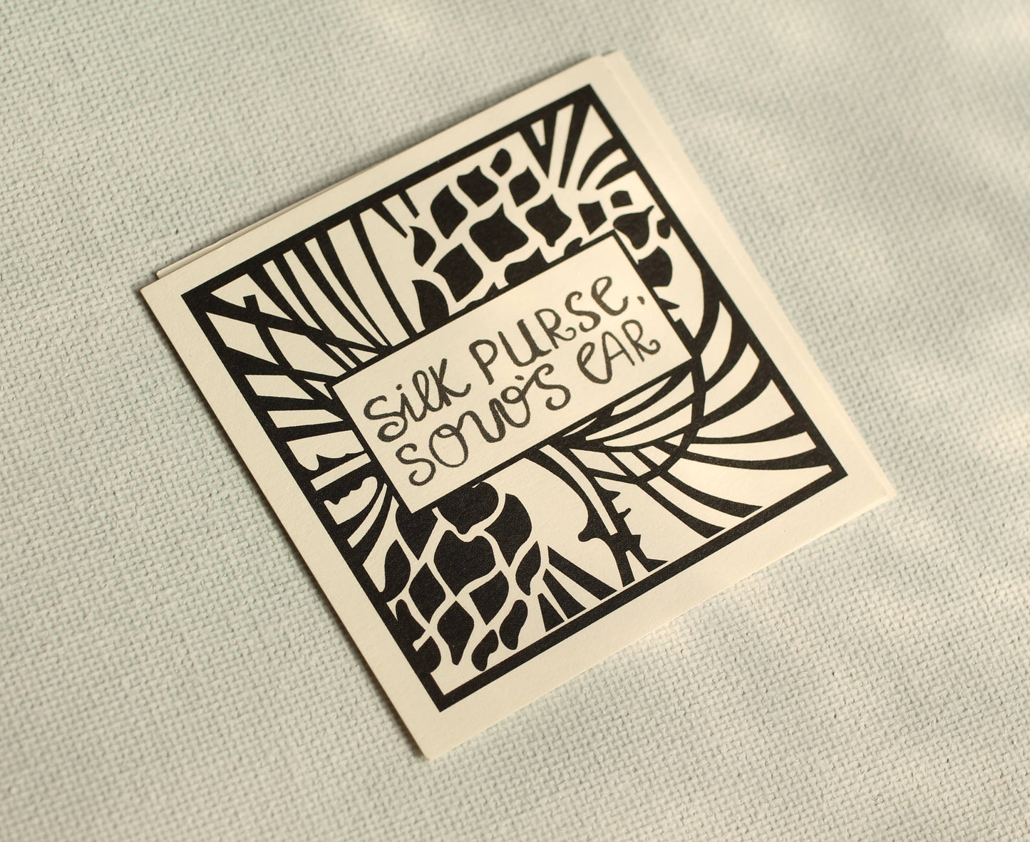 Silk Purse, Sow's Ear Art Deco card