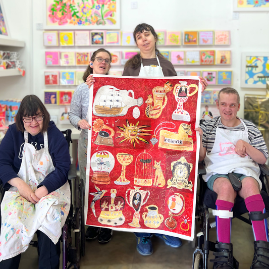 ARTHOUSE Unlimited Opulent Antiques artwork on chocolate bar envelope