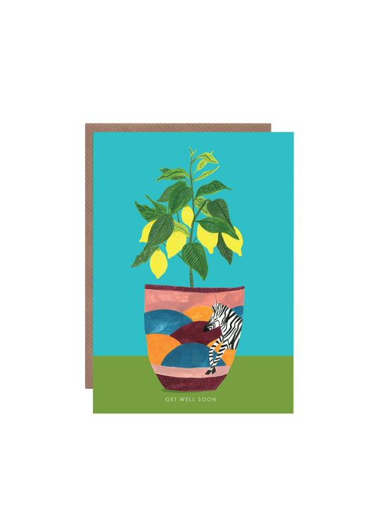 Recycled Kraft Envelope for Lemon Tree Get Well Soon Card