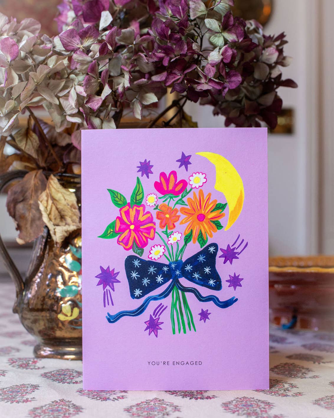 Eco-friendly engagement card with recycled kraft envelope