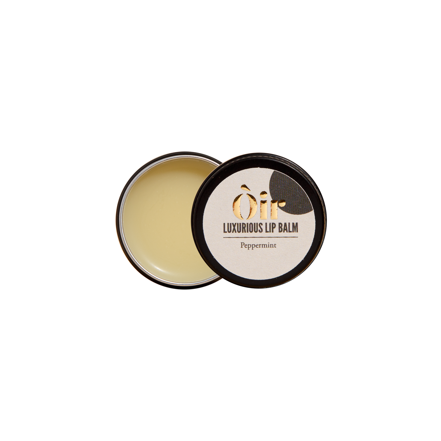 Eco-friendly peppermint lip balm with hint of cocoa and vanilla, plastic-free packaging