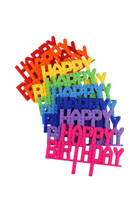 Biodegradable 'Happy Birthday' cake decoration, UK crafted