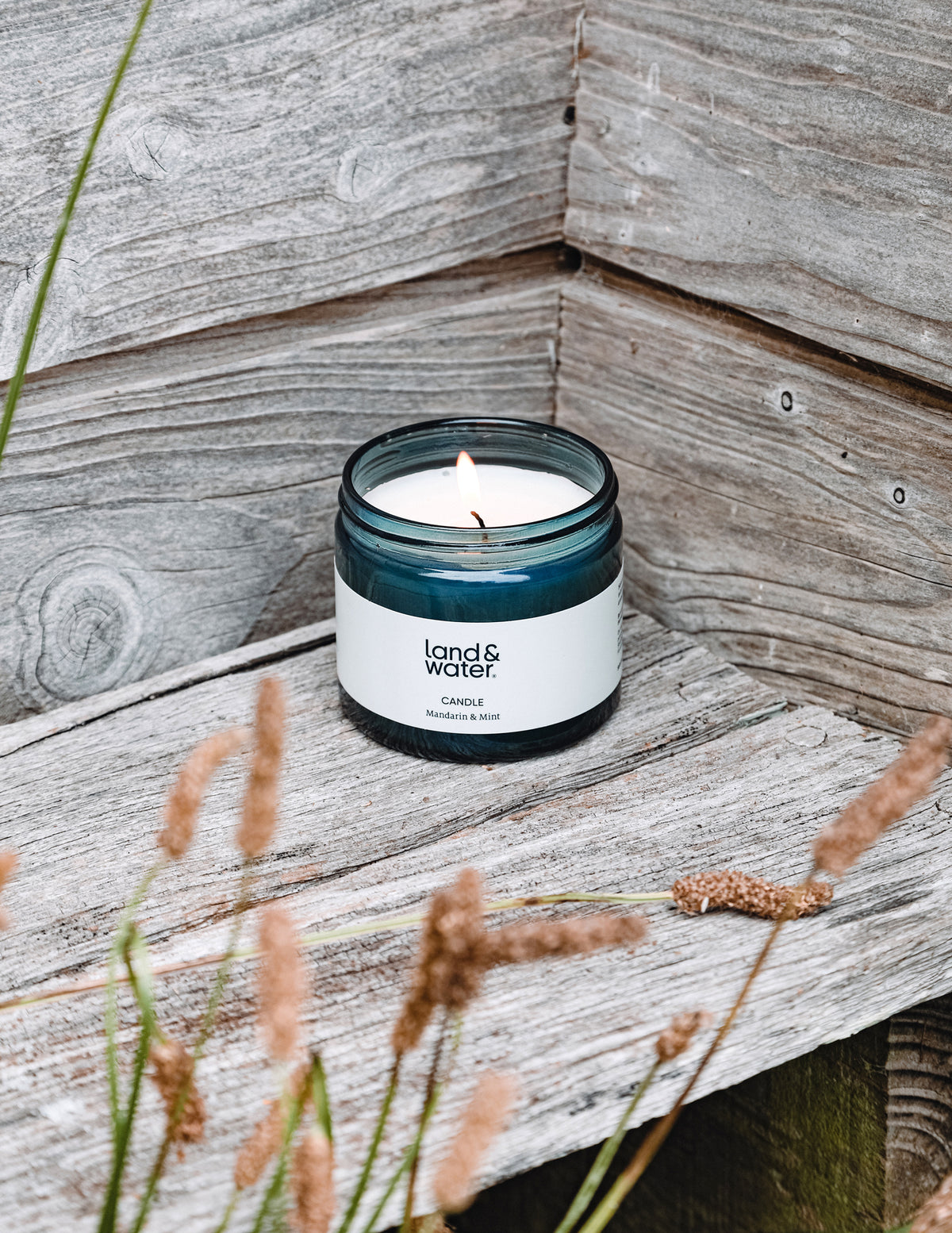 Mandarin & Mint Candle with essential oils, part of a sustainable home fragrance collection