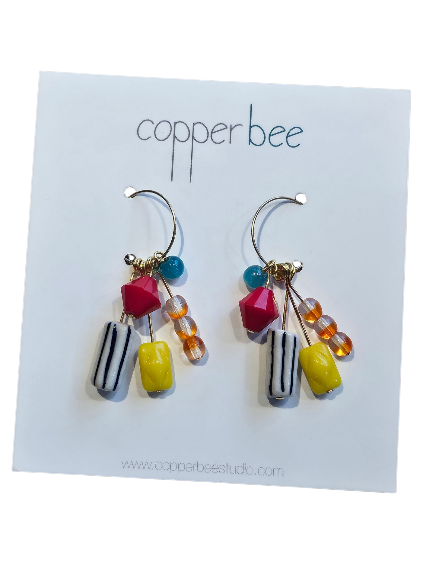 Kaleido Array Earrings | Colourful Statement Hoops | Handmade by Copper Bee