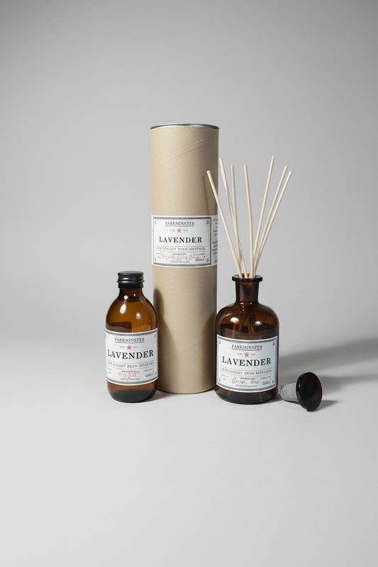 Parkminister lavender diffuser with amber apothecary bottle