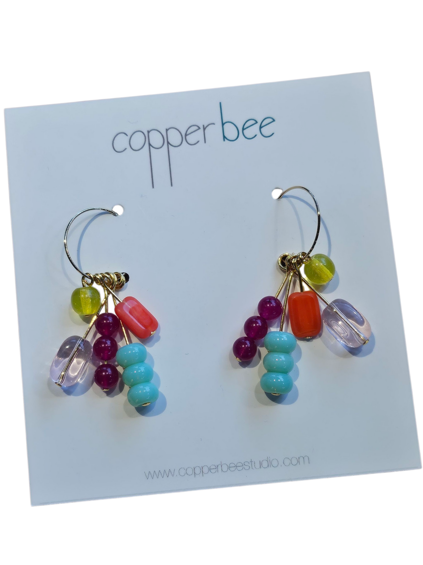 Kaleido Array Earrings | Colourful Statement Hoops | Handmade by Copper Bee