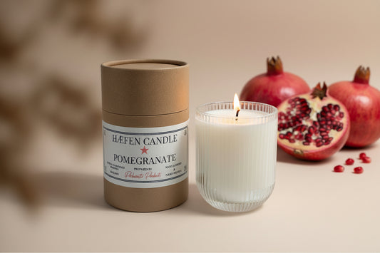 Pomegranate HÆFEN Soy Wax Candle 200g - Fruity & Warm Scent | Parkminster