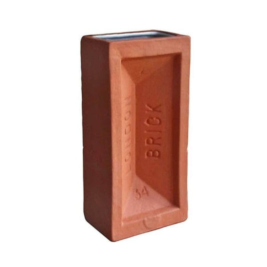 Stolen Form Terracotta London Brick Vase, modern ceramic design, ideal for flowers