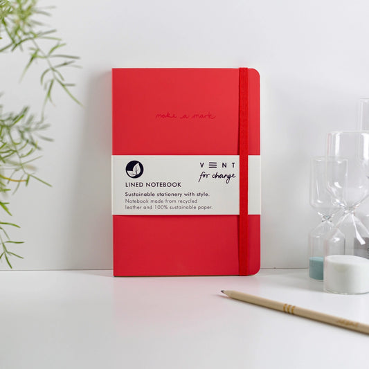 Sustainable A5 Notebook made from Recycled Leather